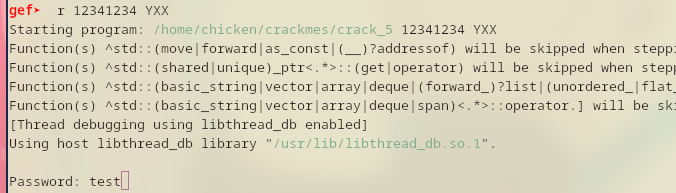 Running GDB with arguments