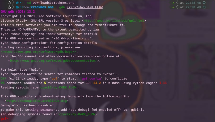 1 gdb